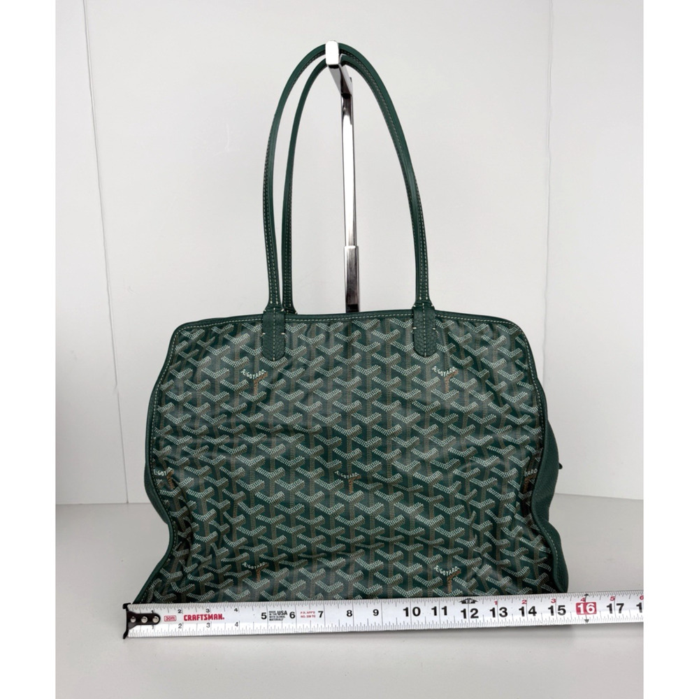 Goyard Sac Hardy PM Tote Bag in Green Goyardine Coated Canvas with Pouch E-8 - Picture 12 of 15